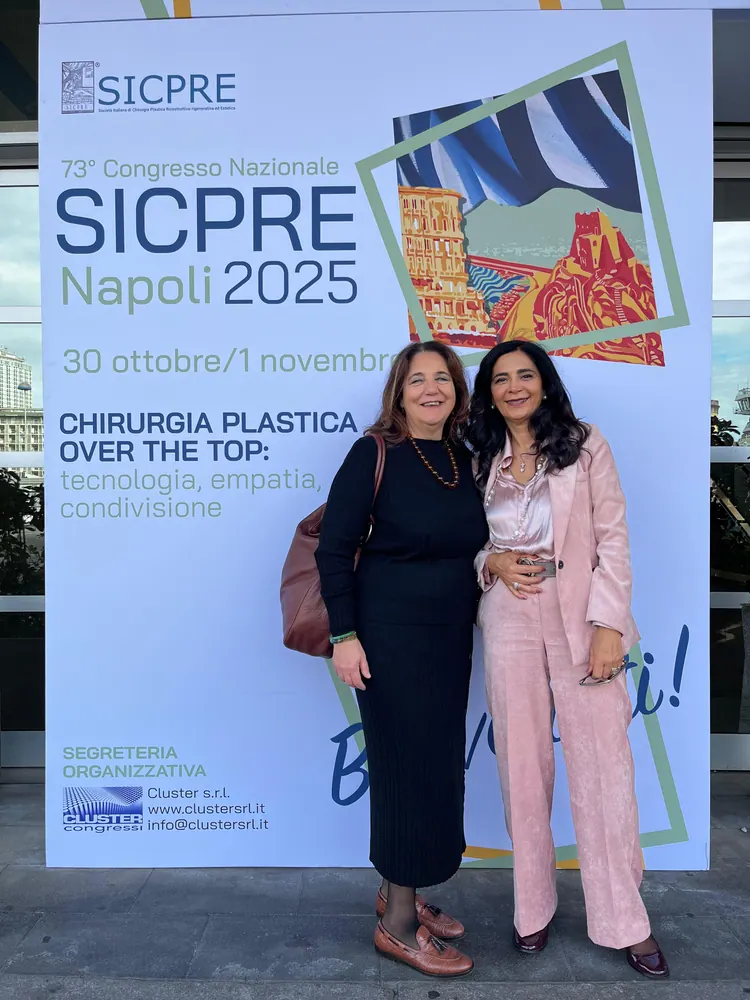 Con una collega al congresso SICPRE 2025 a Napoli